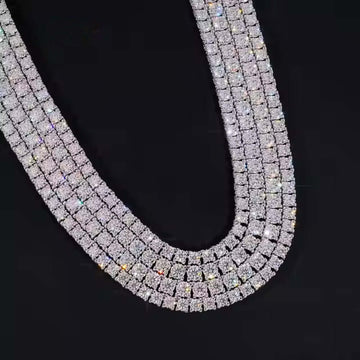 Iced Out Moissanite Tennis Chain - 6mm
