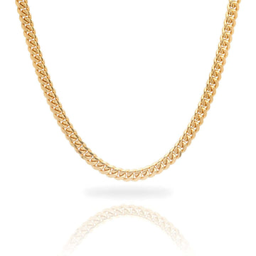 5mm solid gold Cuban link chain with box lock clasp – 1Luxury Miami