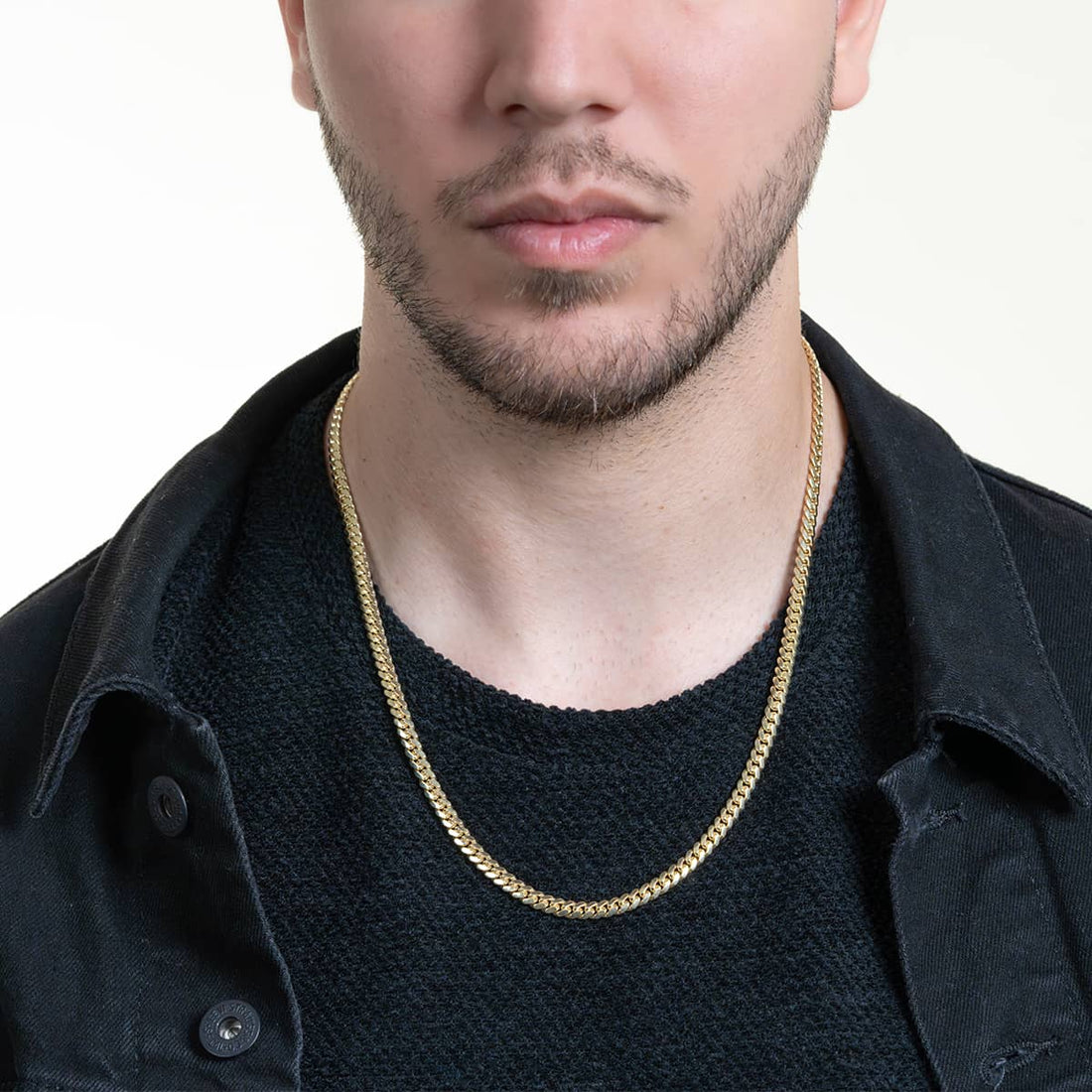5mm solid gold Cuban link chain with box lock clasp – 1Luxury Miami