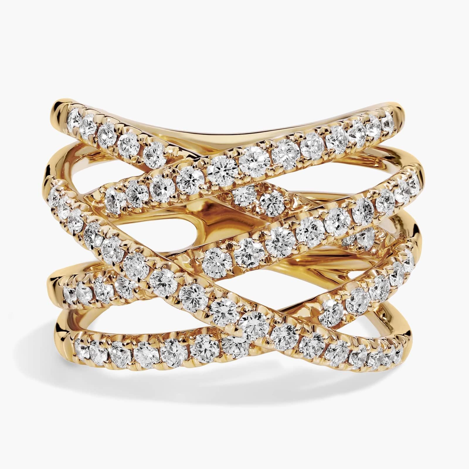 Diamond Wrap Ring in 14k Yellow Gold