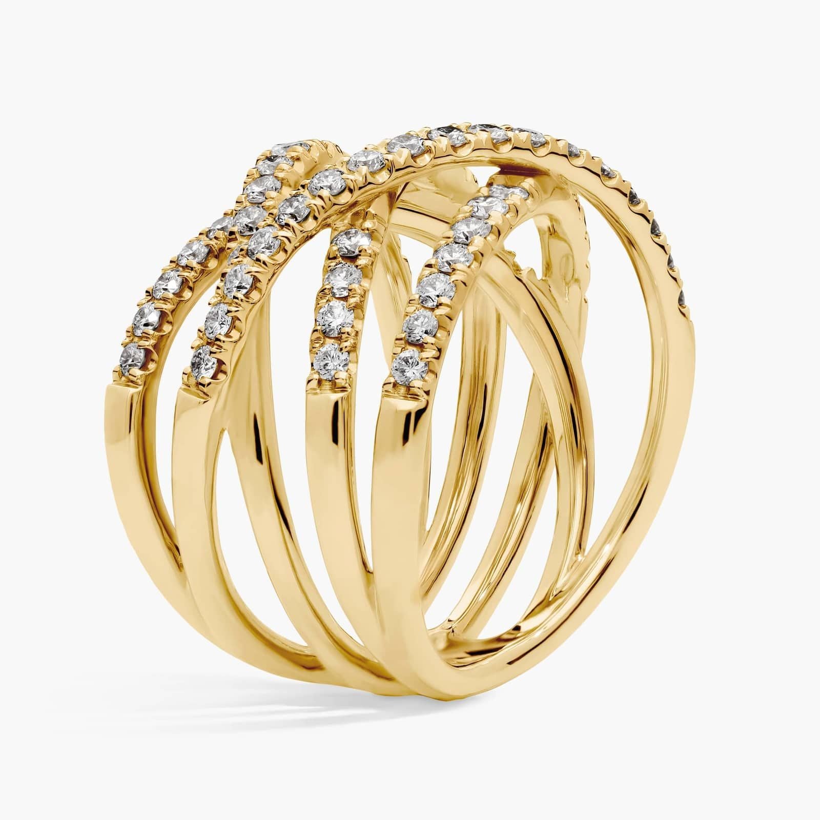 Diamond Wrap Ring in 14k Yellow Gold