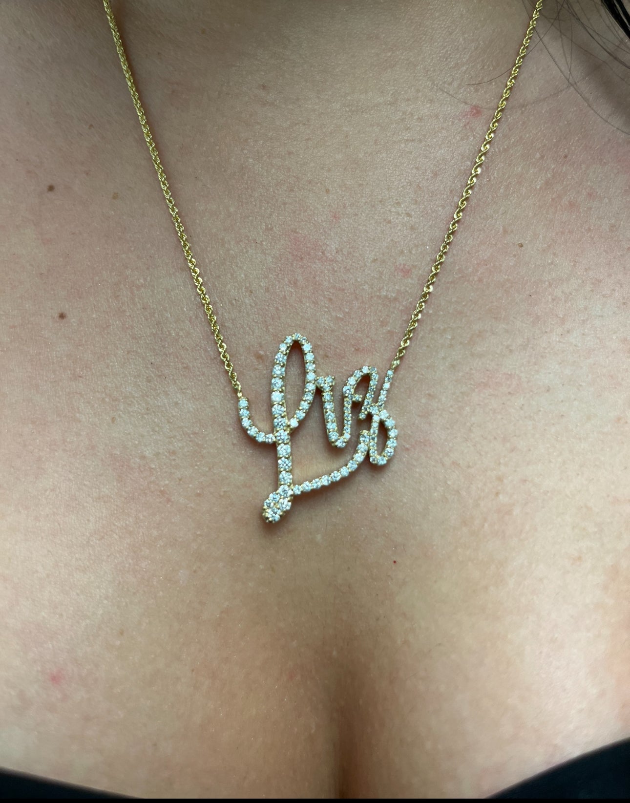 14k Gold & Diamond Name + Necklace