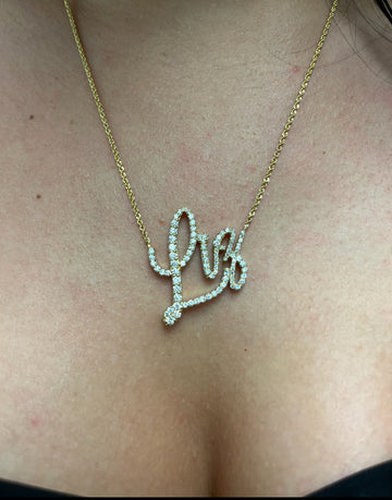 14k Gold & Diamond Name + Necklace
