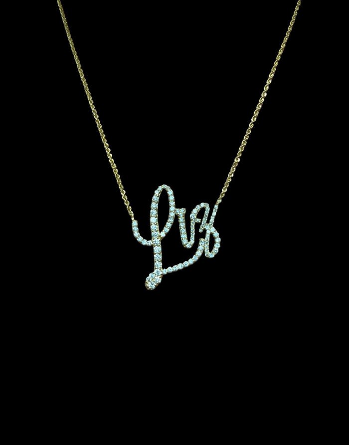 Gold & Diamond Name + Necklace