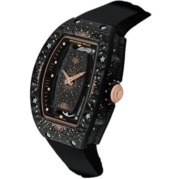 RM 07-01 Dark Night Carbon Bracelet Carbon and Red Gold Case