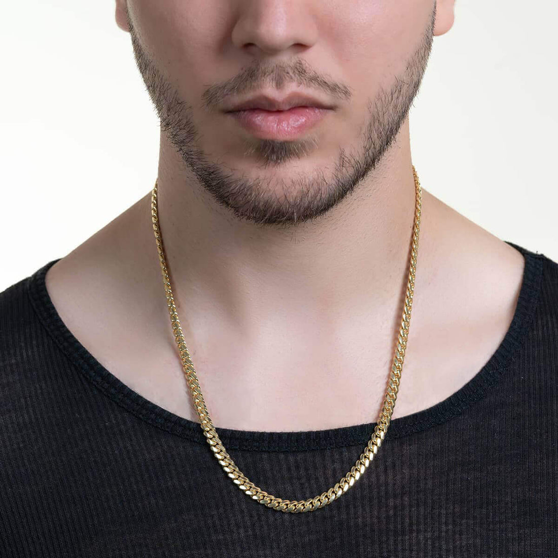 6mm solid gold Cuban link chain with box lock clasp – 1Luxury Miami