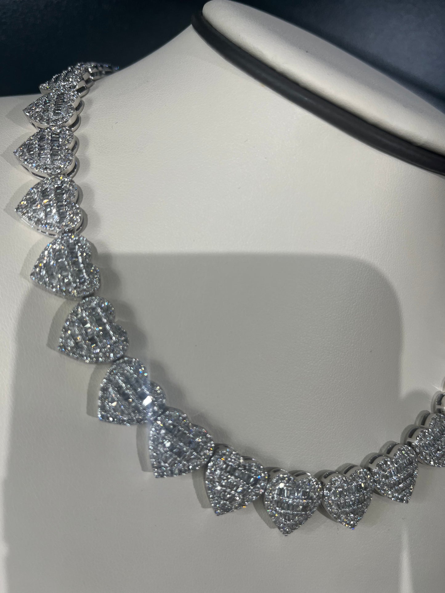 White Gold & Diamond Heart Necklace