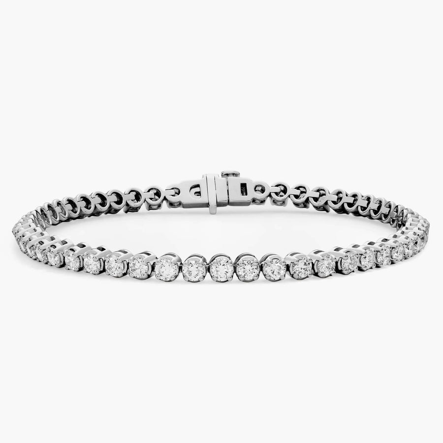 5Ct Four Prong Diamond Tennis Bracelet In 14k White Gold (5 Ct. - F-G / VS2-SI1)