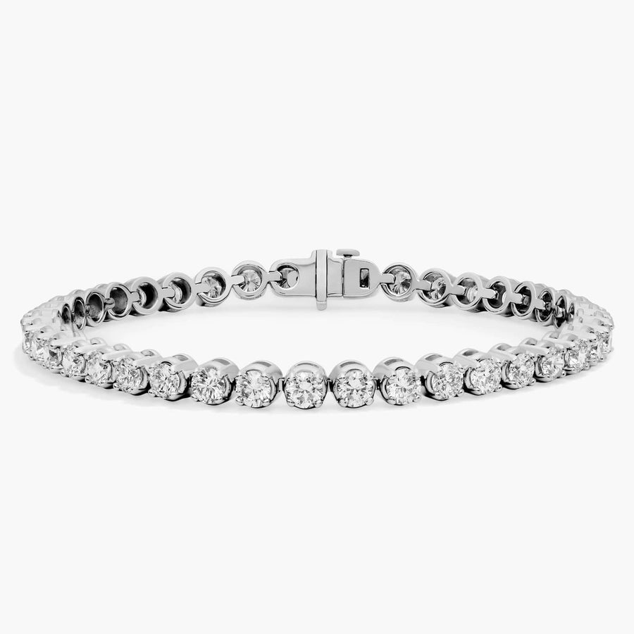7 Ct Four Prong Diamond Tennis Bracelet In 14k White Gold (F-G / VS2-SI1)
