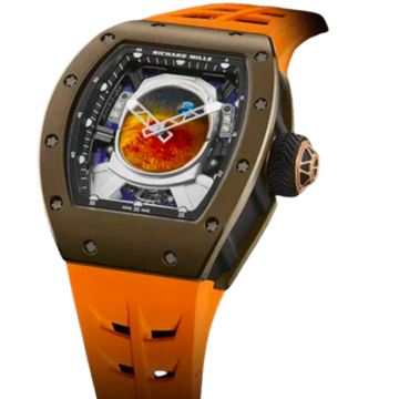 RM 52-05 Pharell Williams Manual Winding Orange Rubber Ceramic Case