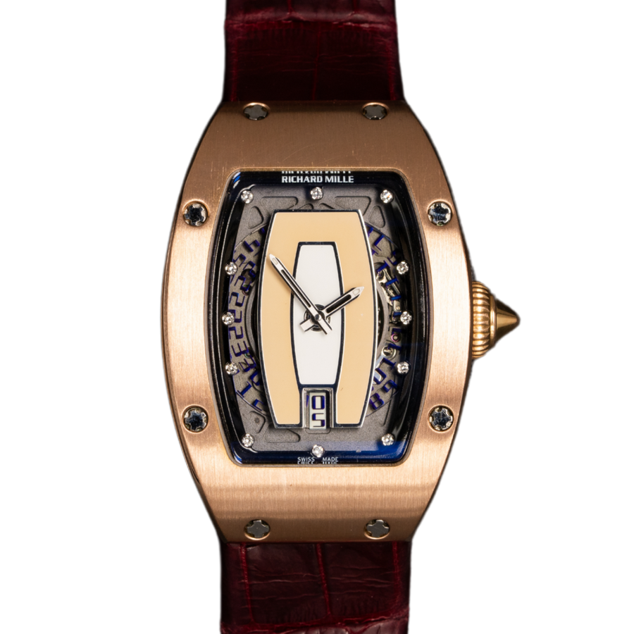 Richard Mille RM007 Rose Gold Diamond-Set Diamond Dial luxury watch at 1Luxury Miami