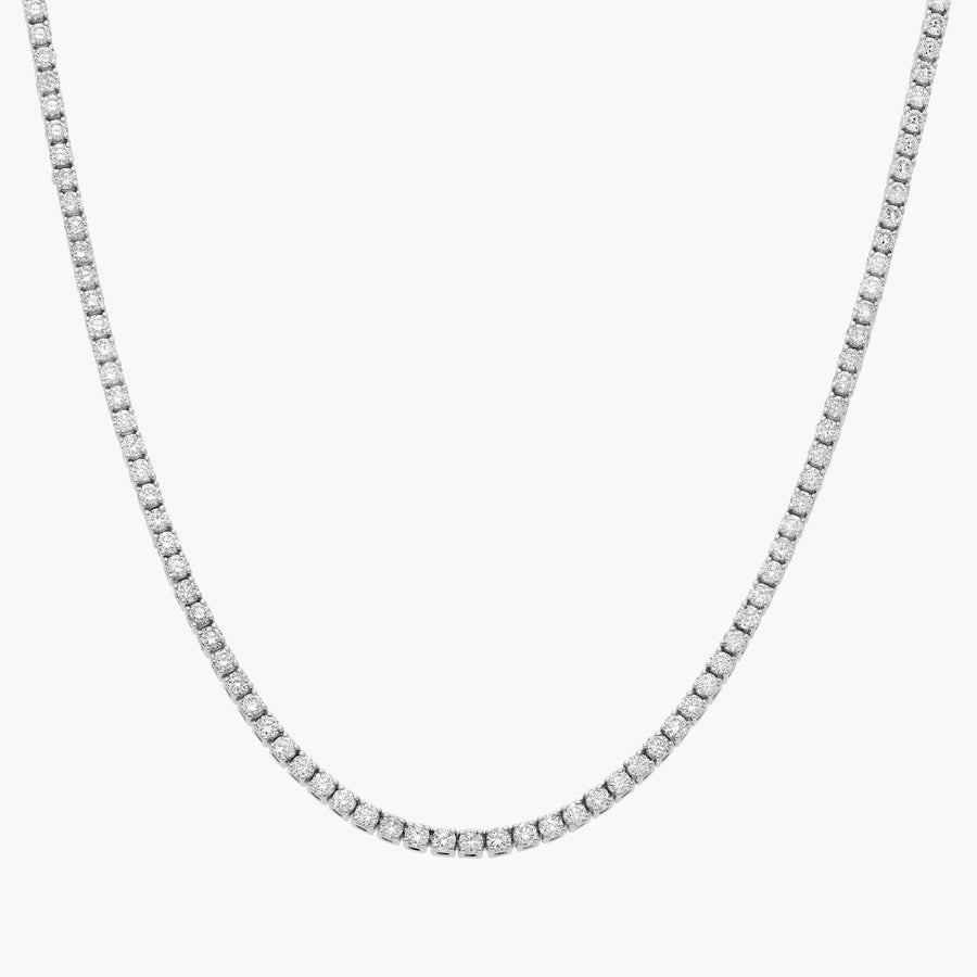 5ct diamond tennis necklace in 14K white gold – 1Luxury Miami