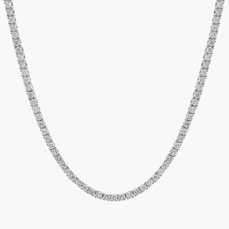 7ct diamond tennis necklace in 14K white gold – 1Luxury Miami
