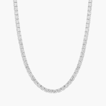 16 " Straight Diamond Eternity Necklace In 14K White Gold (12 Ct. tw. - H-I / SI1-SI2)