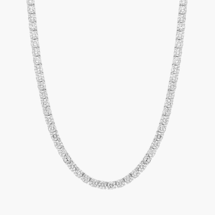 12ct diamond tennis necklace in 14K white gold – 1Luxury Miami