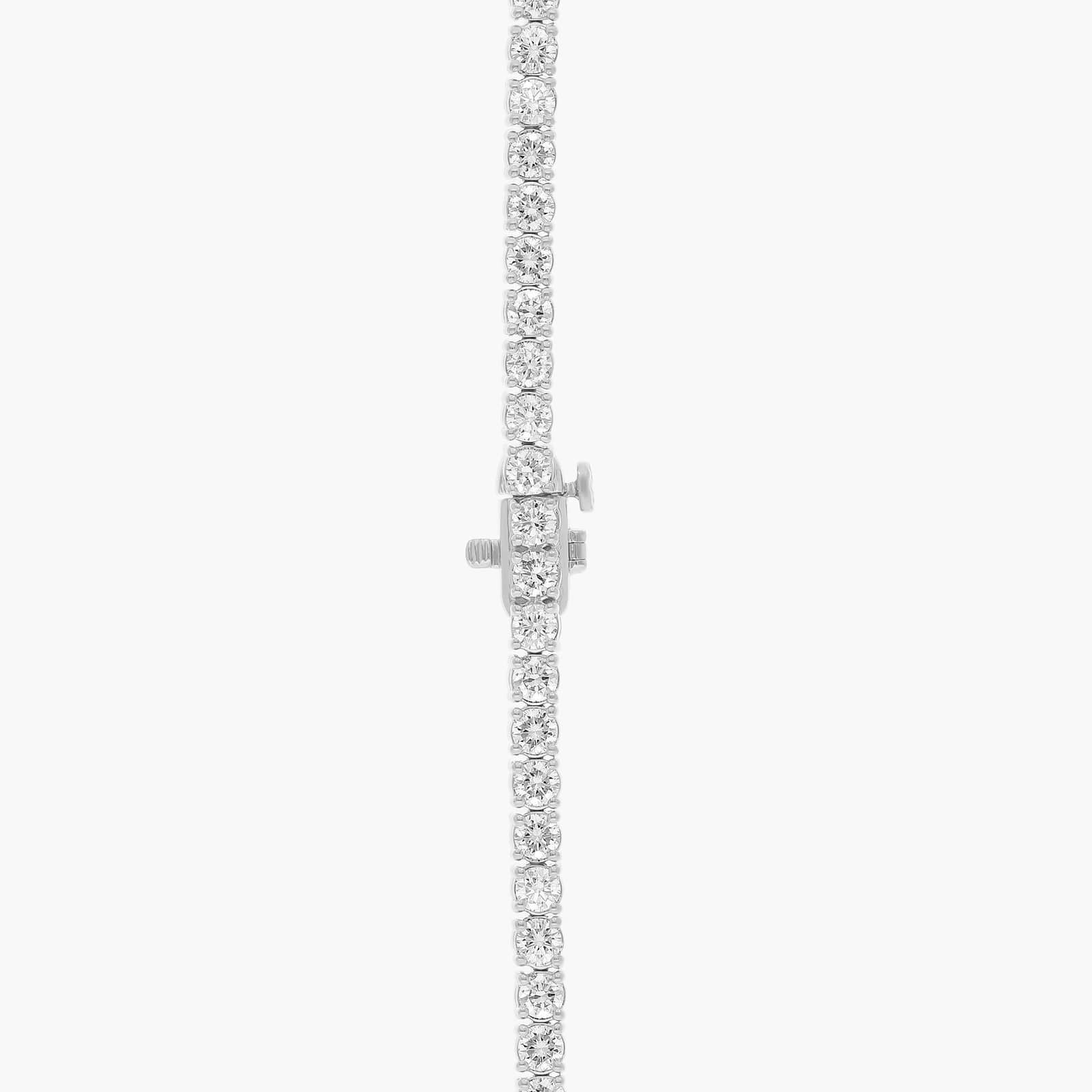 16 " Straight Diamond Eternity Necklace In 14K White Gold (12 Ct. tw. - H-I / SI1-SI2)
