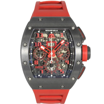 RM 011 Automatic Red Rubber Strap Marcus Edition Titanium Case