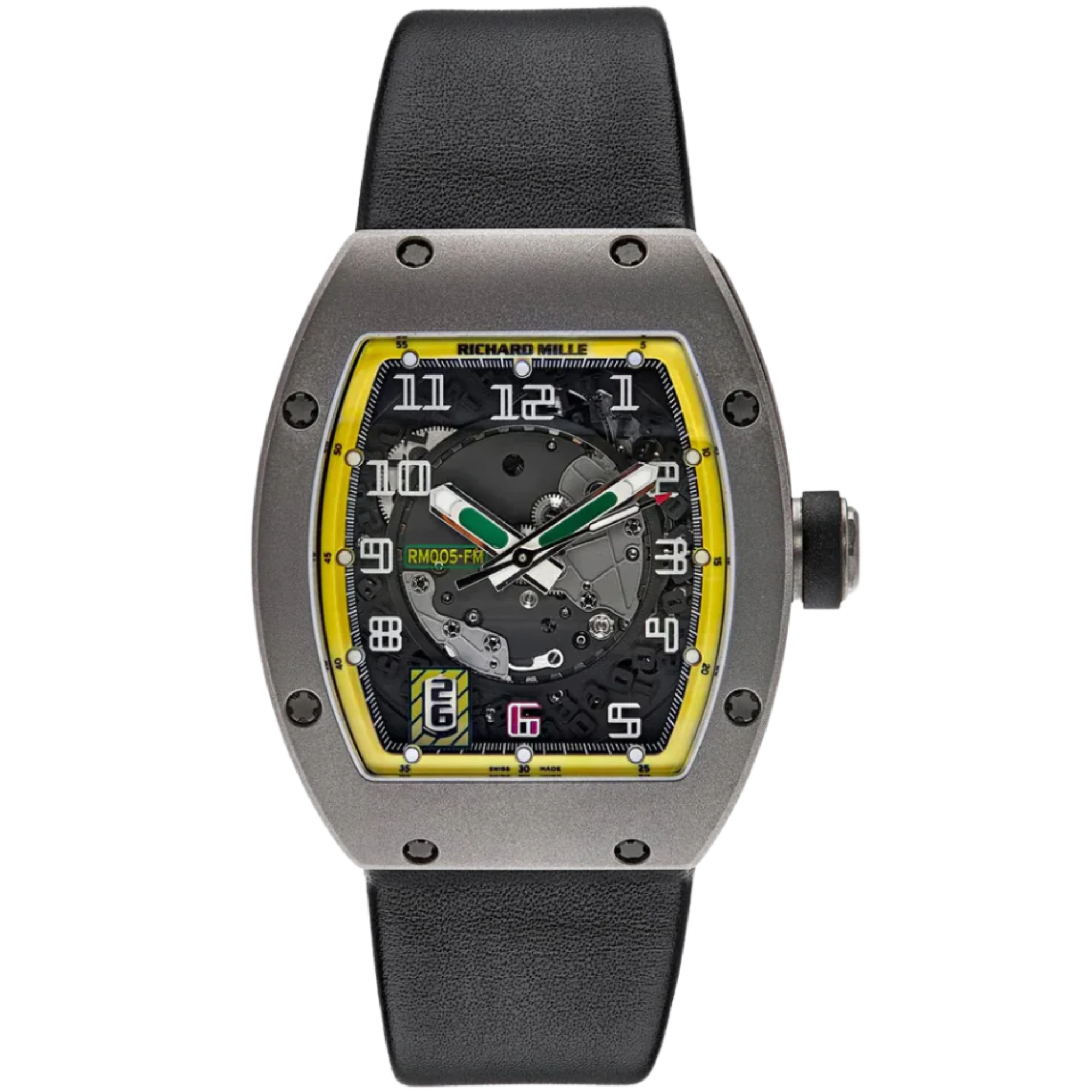 RM 005 Felipe Massa Limited Edition Black Strap Titanium Case