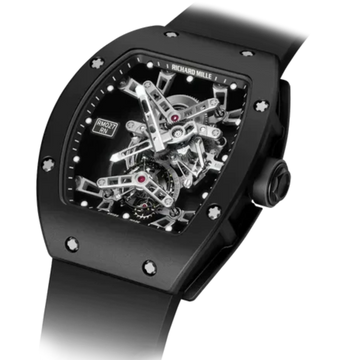 RM 027 Tourbillon Rafael Nadal Black Strap Black Carbon Case