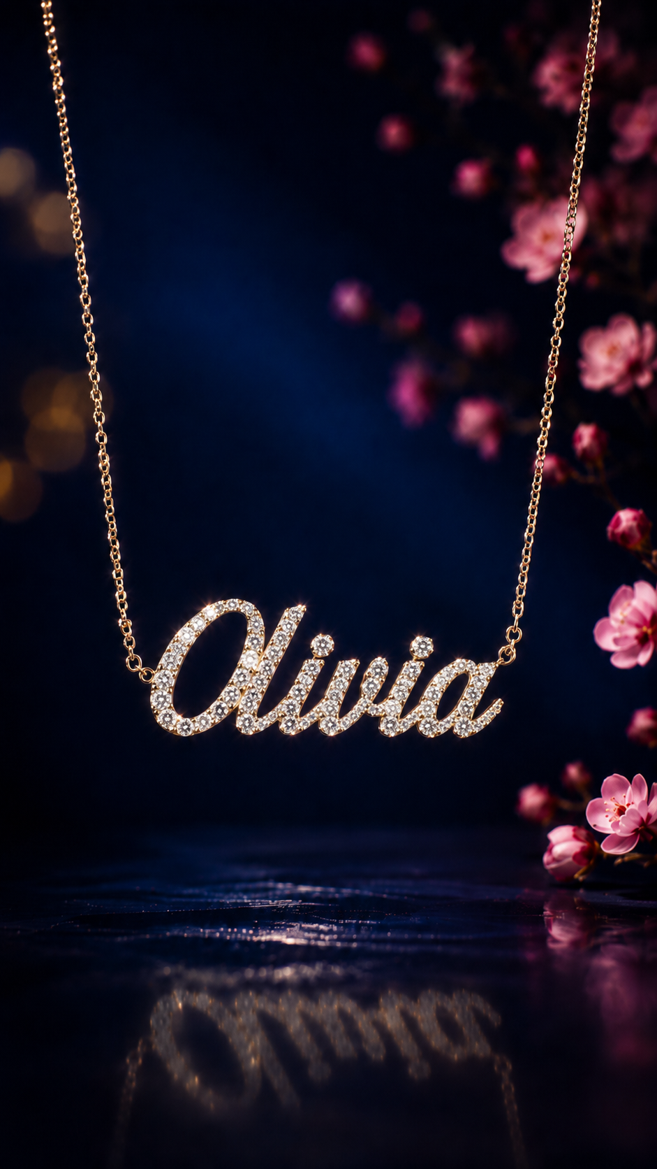 Gold & Diamond Name + Necklace
