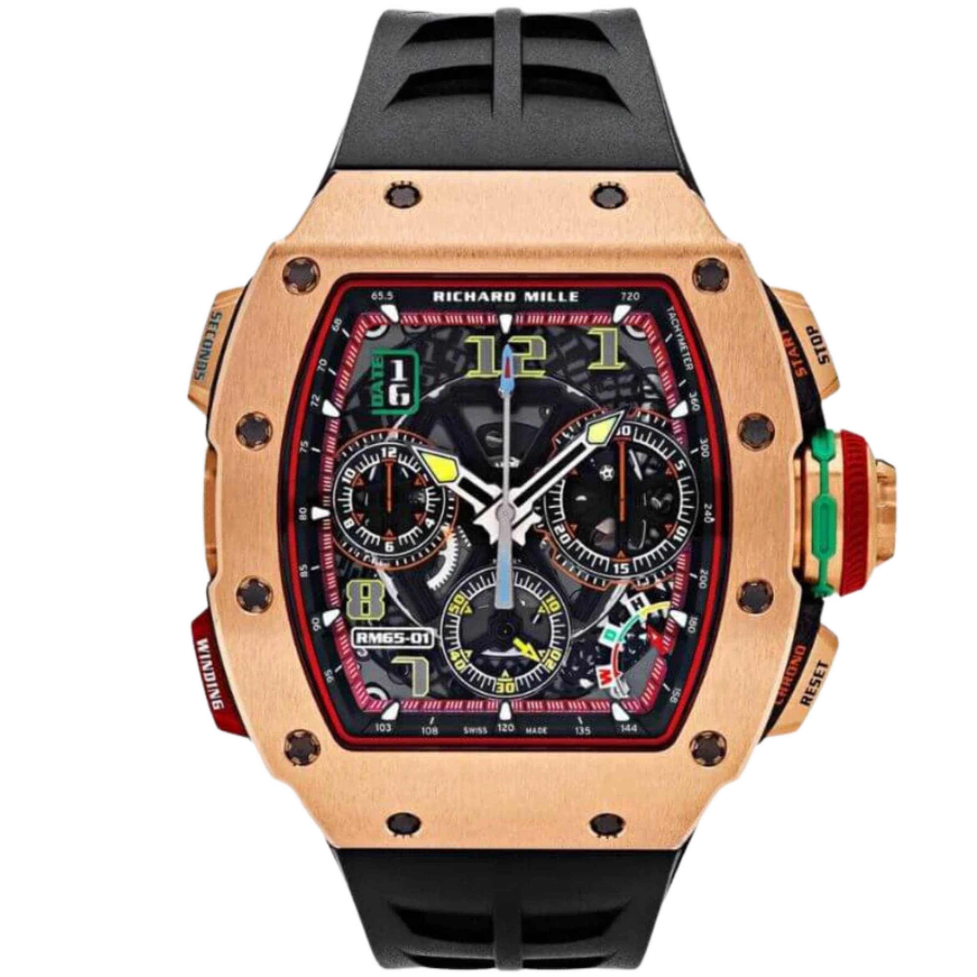 Richard Mille RM 65-01 Rose Gold/CA (Carbon Sides) Split Second Chronograph