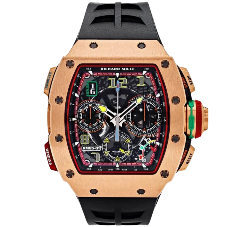 Richard Mille RM 65-01 Rose Gold Carbon TPT luxury watch at 1Luxury Miami