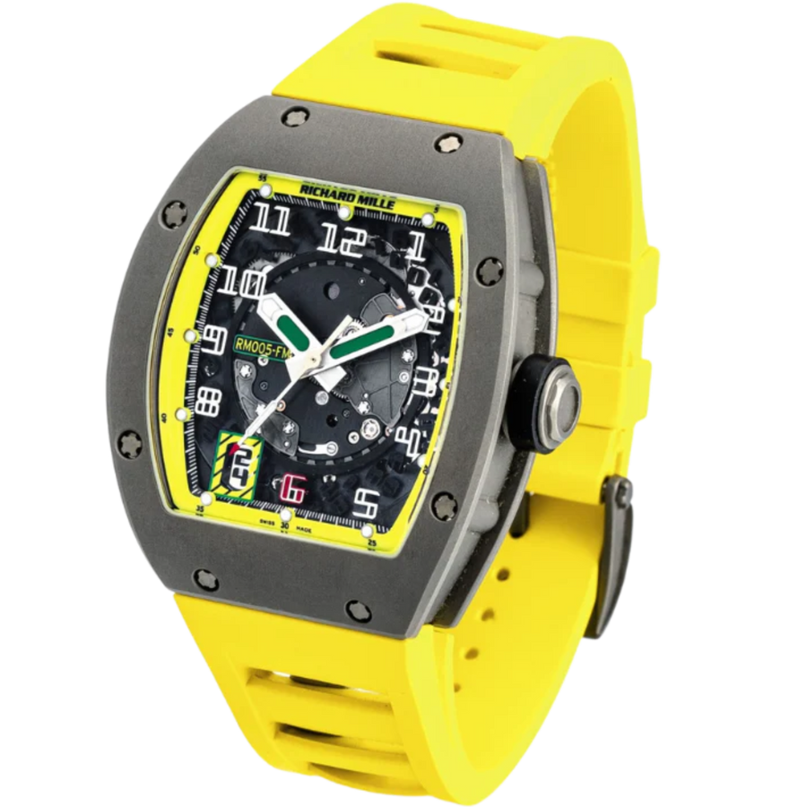 Richard Mille RM 005 Titanium Diamond-Set Rubber Strap luxury watch at 1Luxury Miami