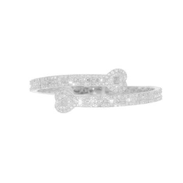 Heart Shaped Bangle With Diamond's
