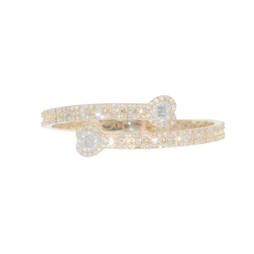 Heart Shaped Bangle With Diamond's