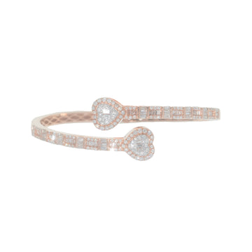 Heart Shape Bangle With Diamond's