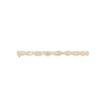 Bangle With Diamond's & Baguette's