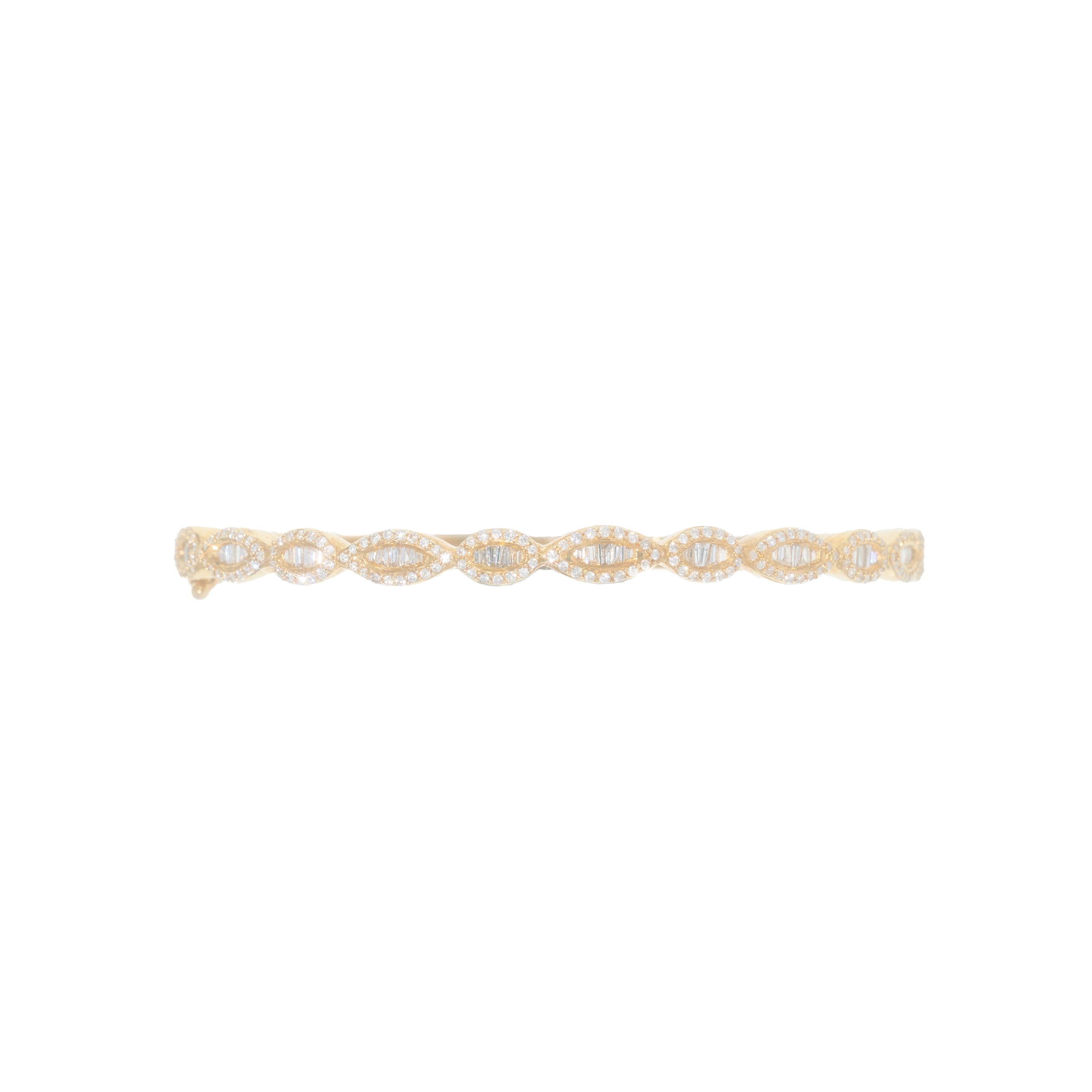 Bangle With Diamond's & Baguette's