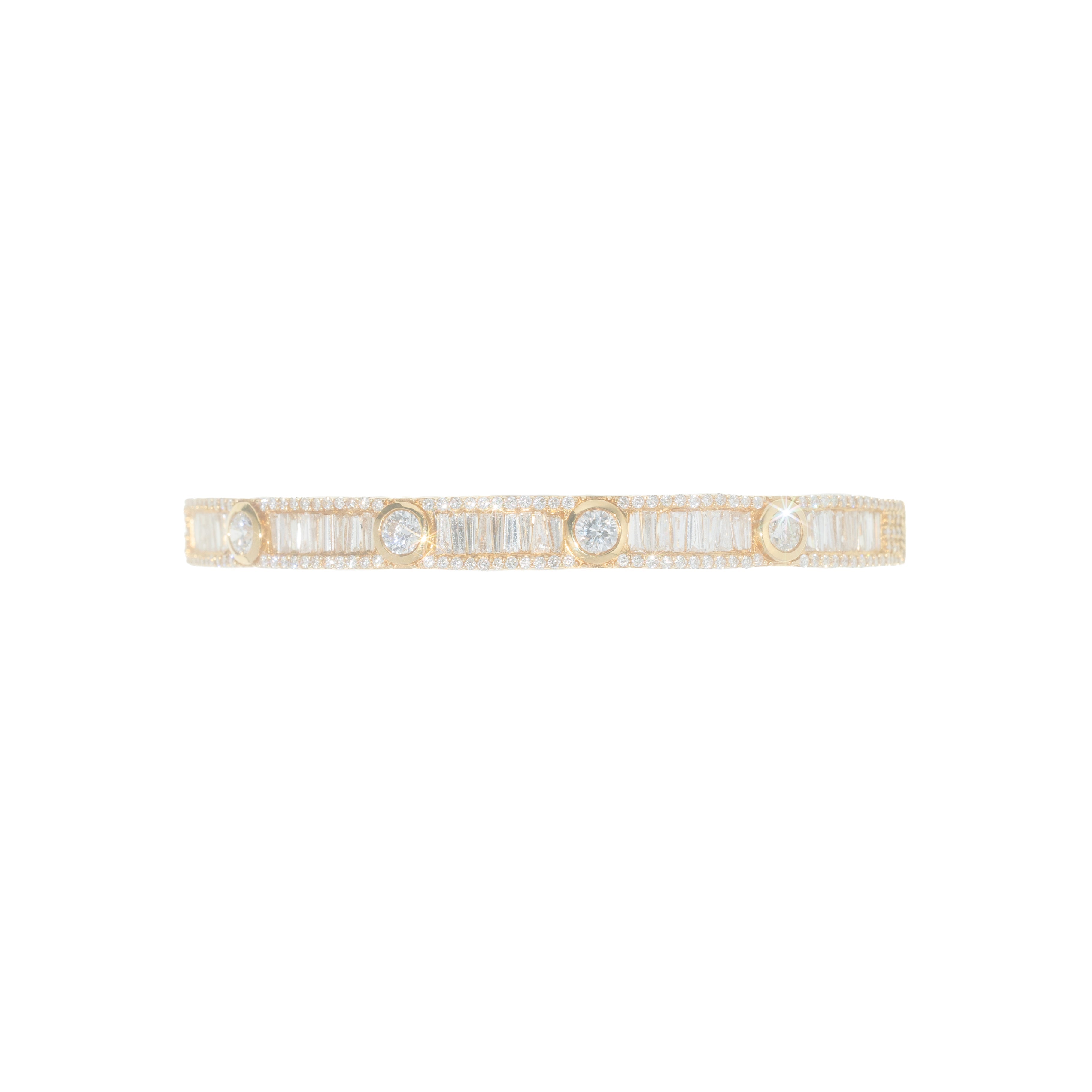 Bangle With Diamond's & Baguette's