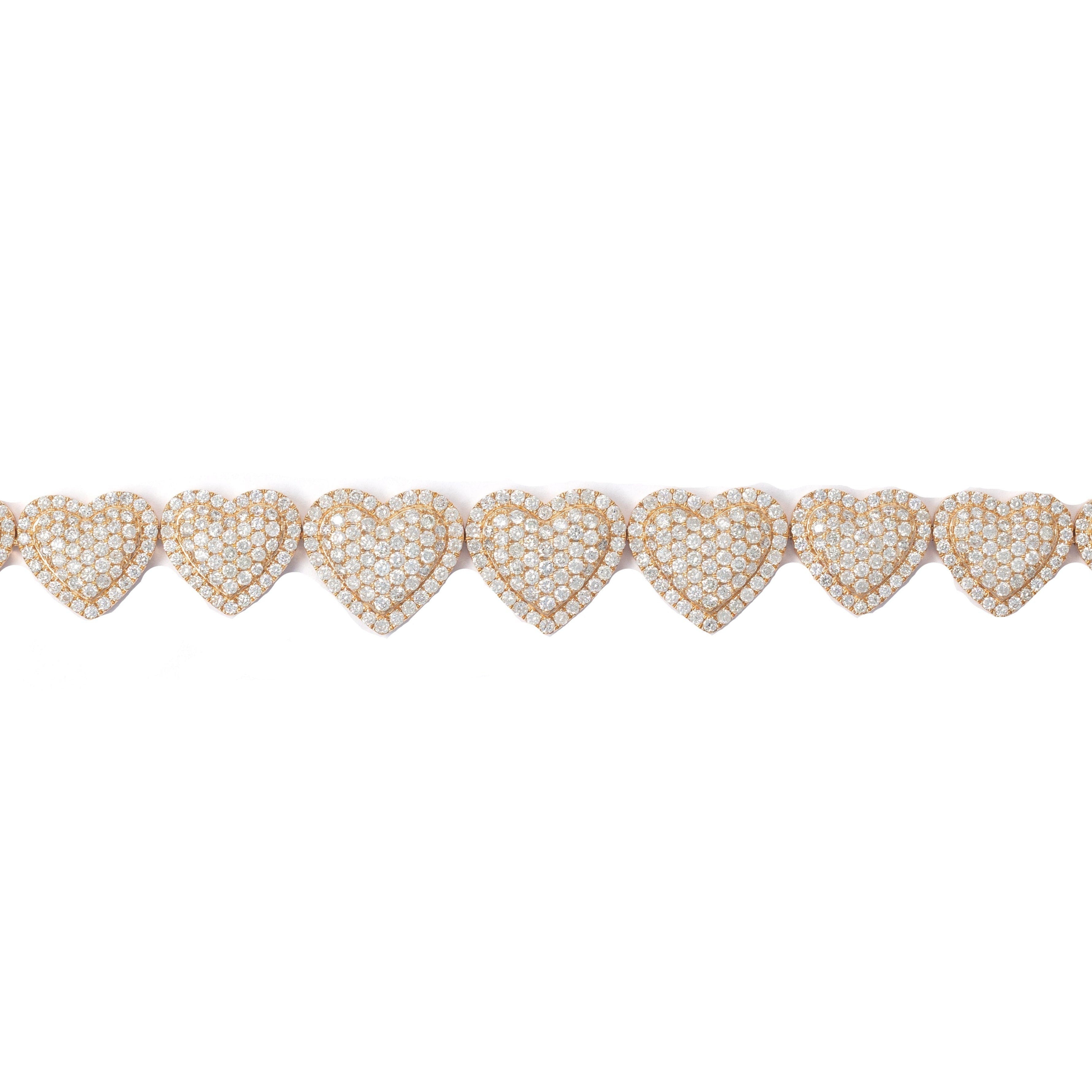 Heart Shaped Bracelet With Diamonds