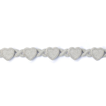 Infinity Bracelet With Hearts