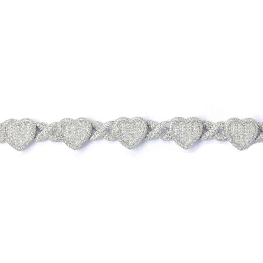 Infinity Bracelet With Hearts