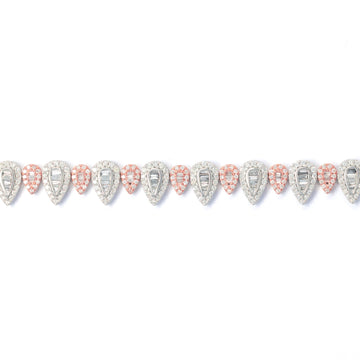 Pear Bracelet With DIamonds And Baguettes