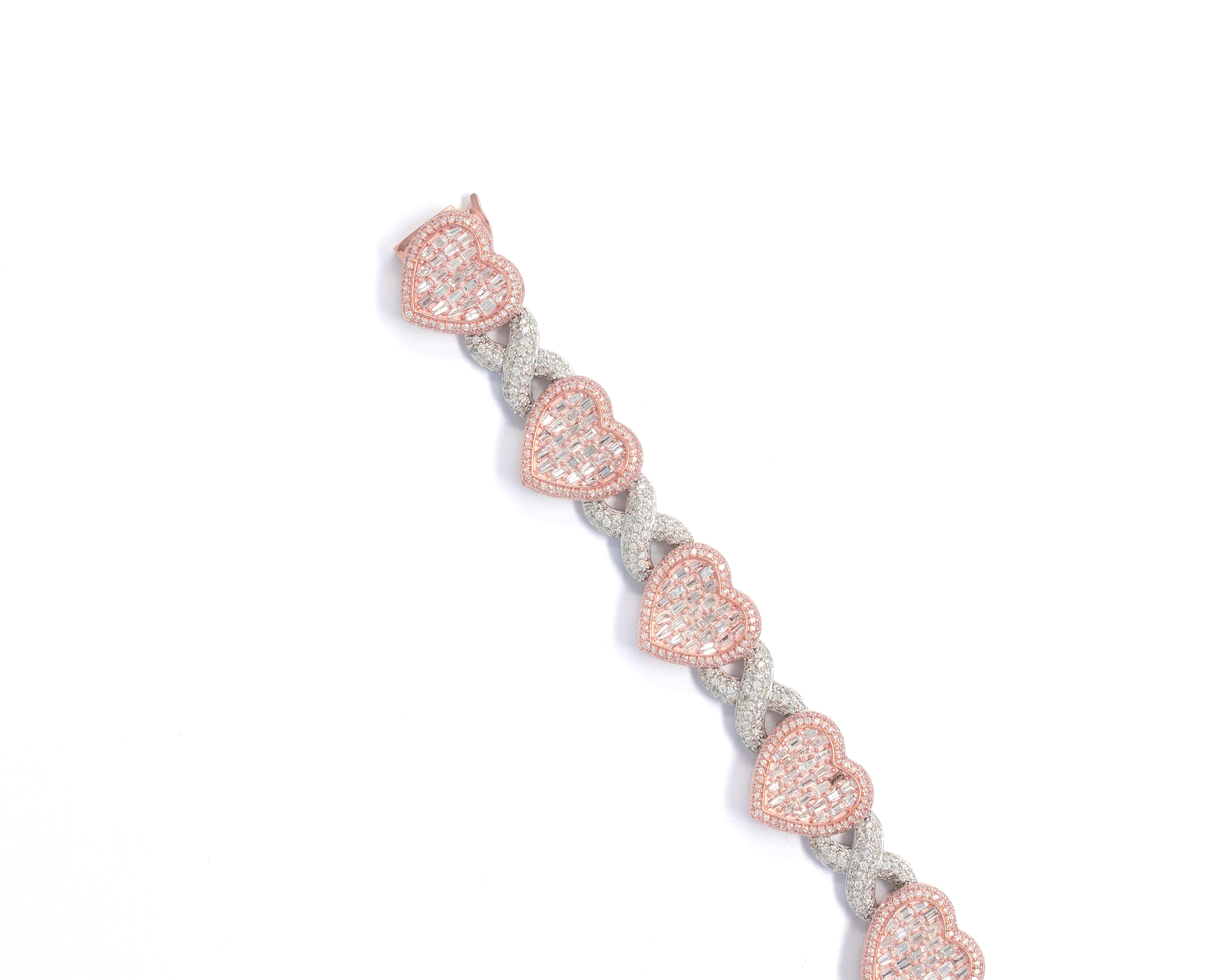 2 Tone Heart Bracelet