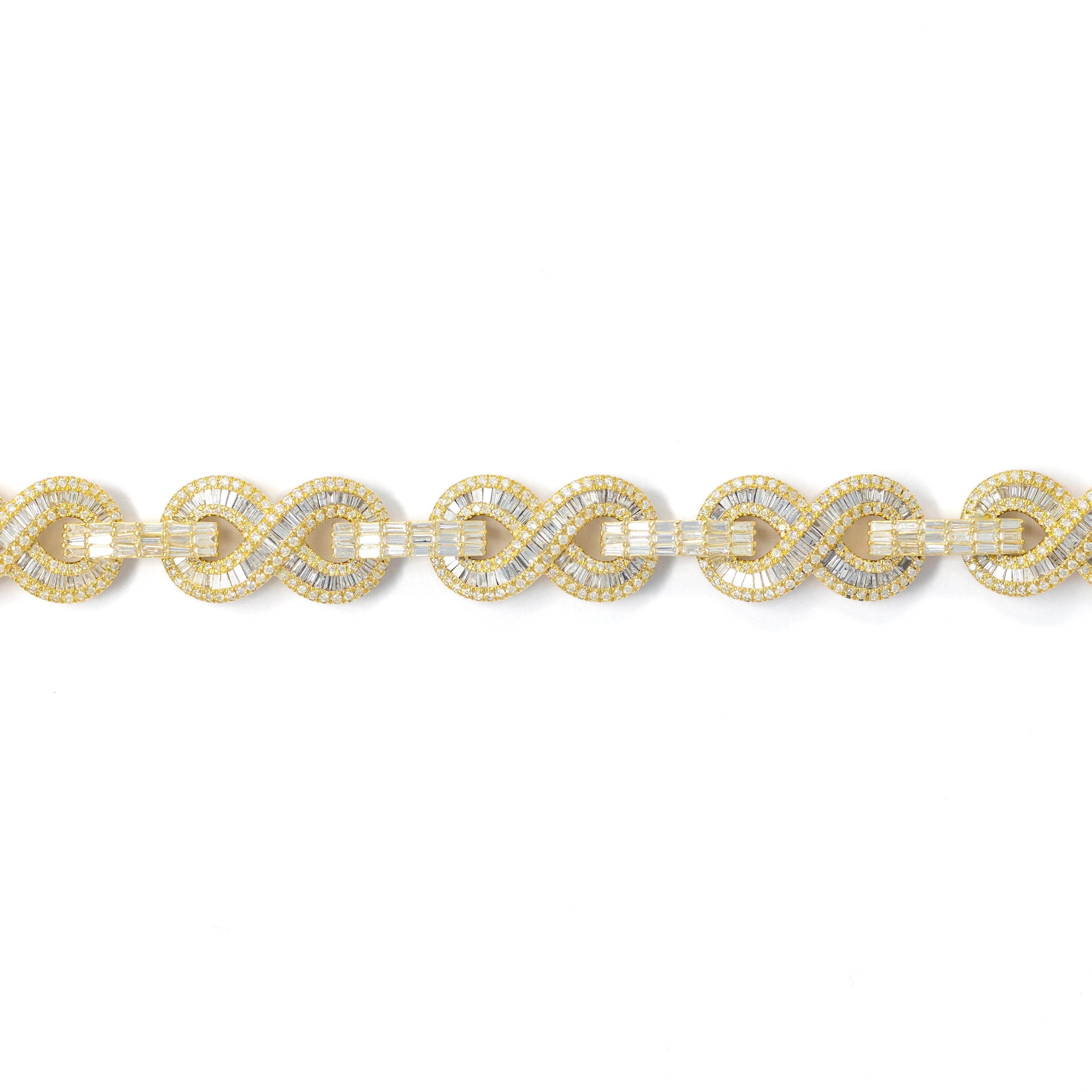 Infinity Bracelet With Baguettes