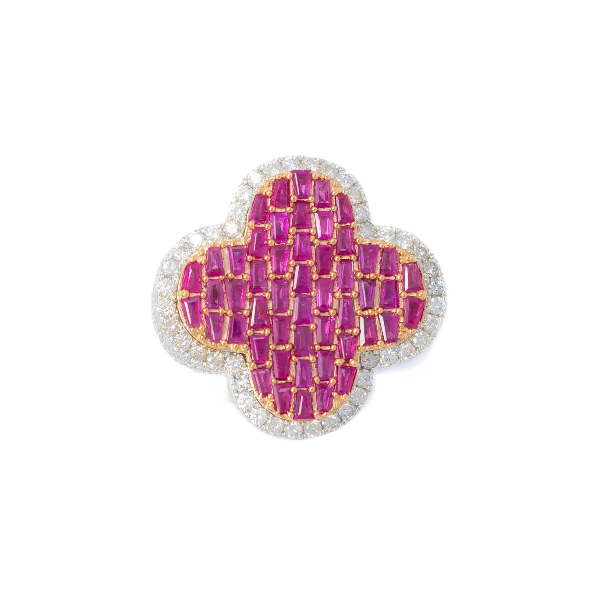 Diamond Ring With Rubys