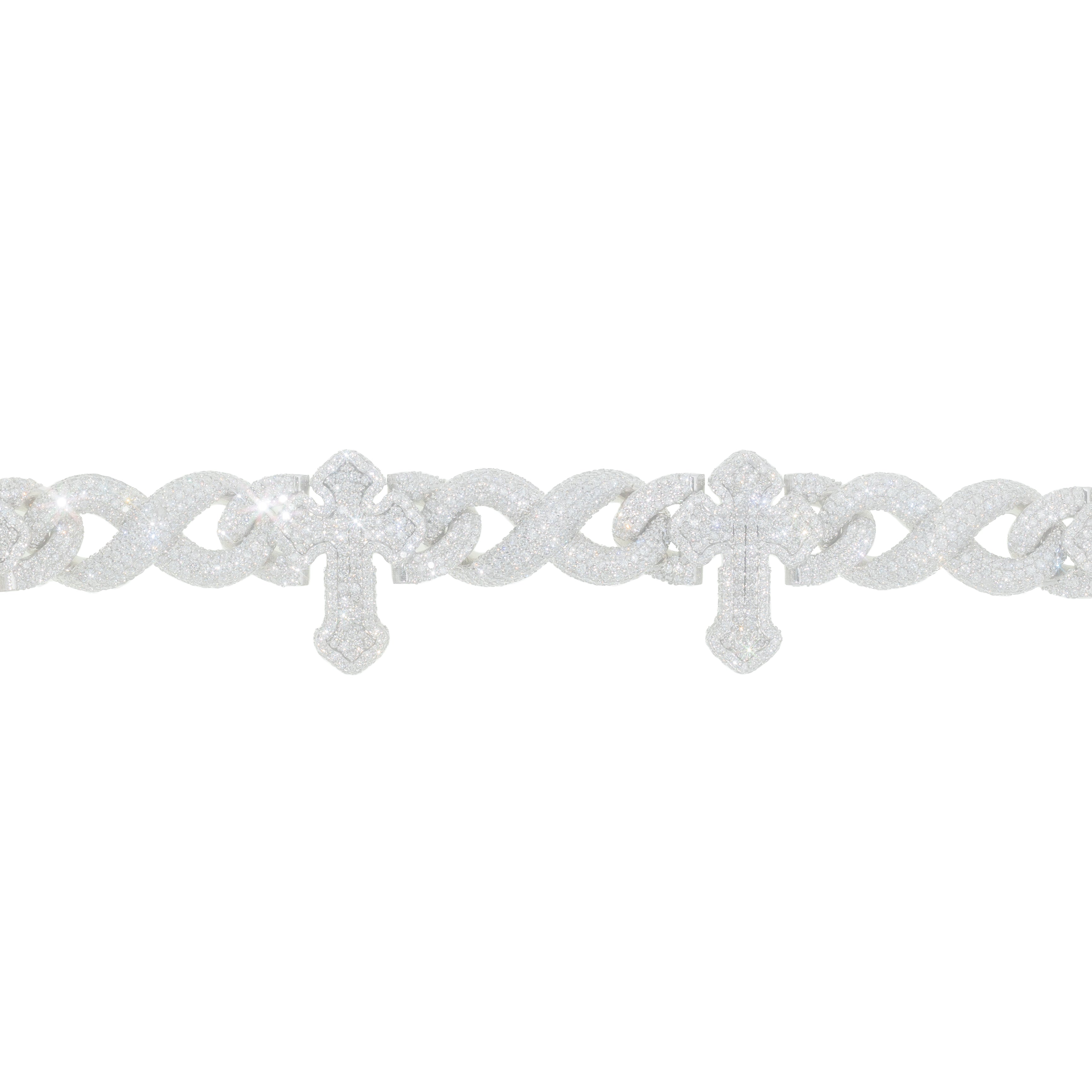 Infinity Link Bracelet With Crosses