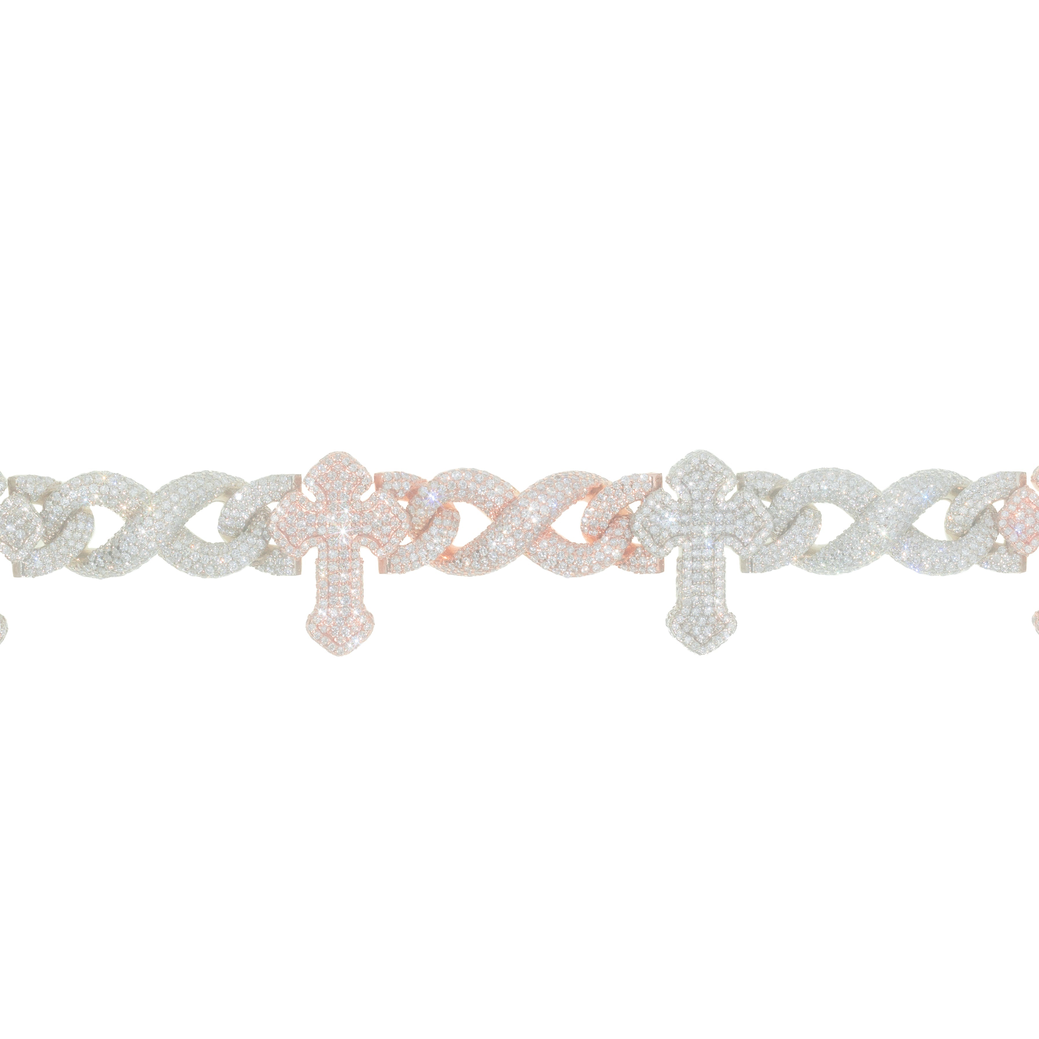 Infinity Link Bracelet With Crosses
