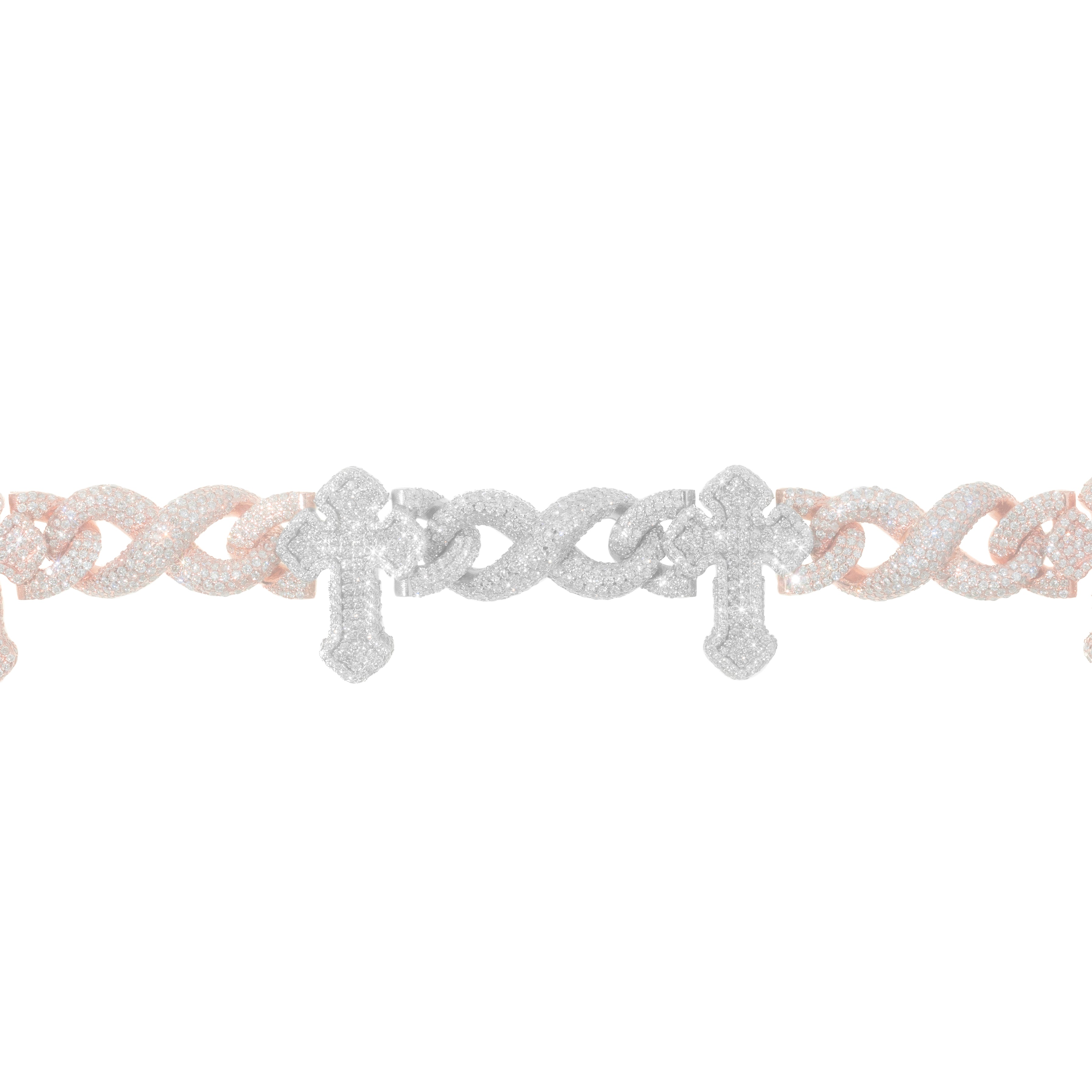 Infinity Link Bracelet With Crosses