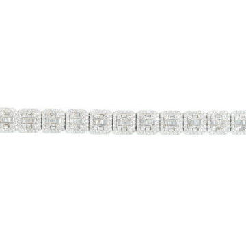 Bracelet With Diamonds And Baguettes