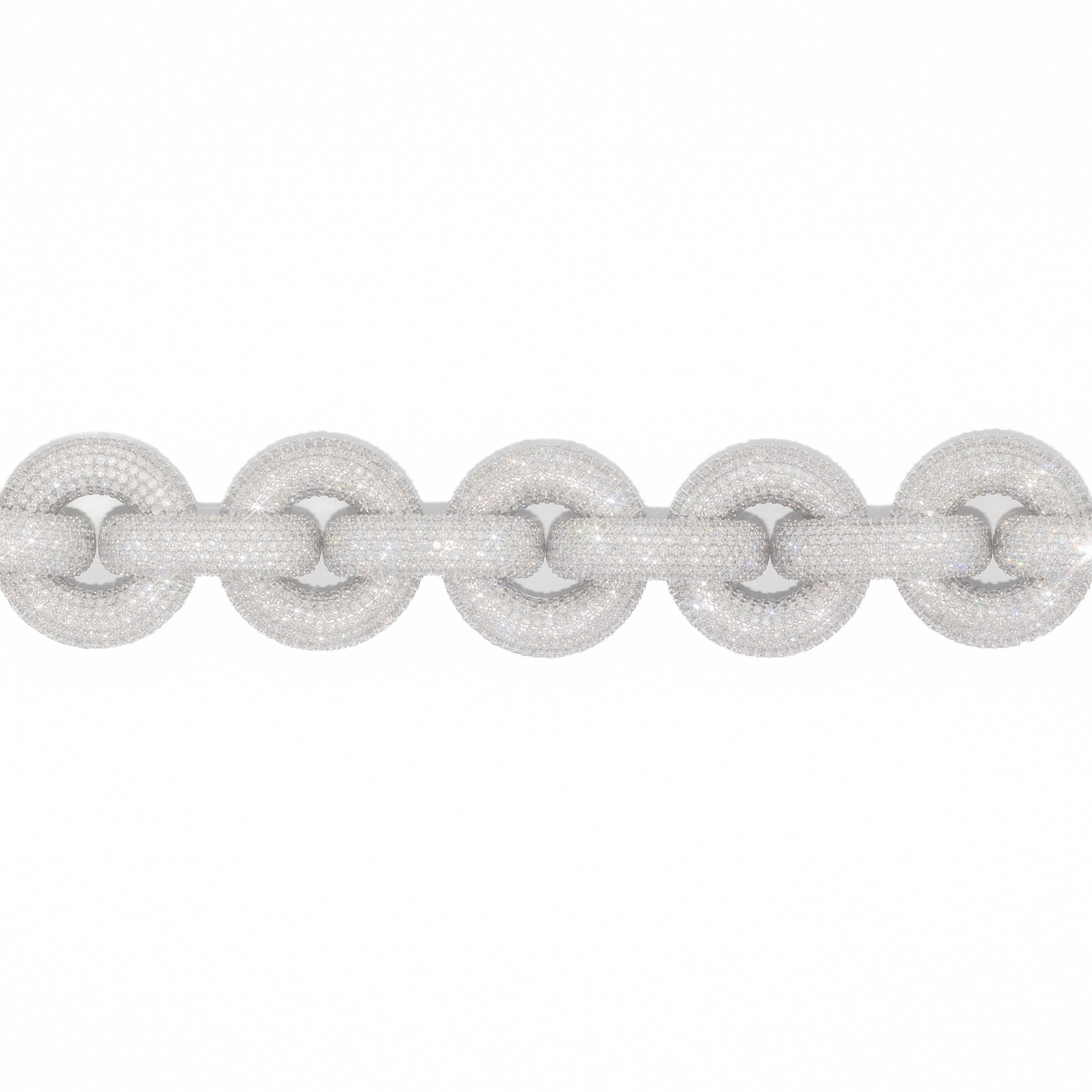 Iced Out Circle Link Bracelet