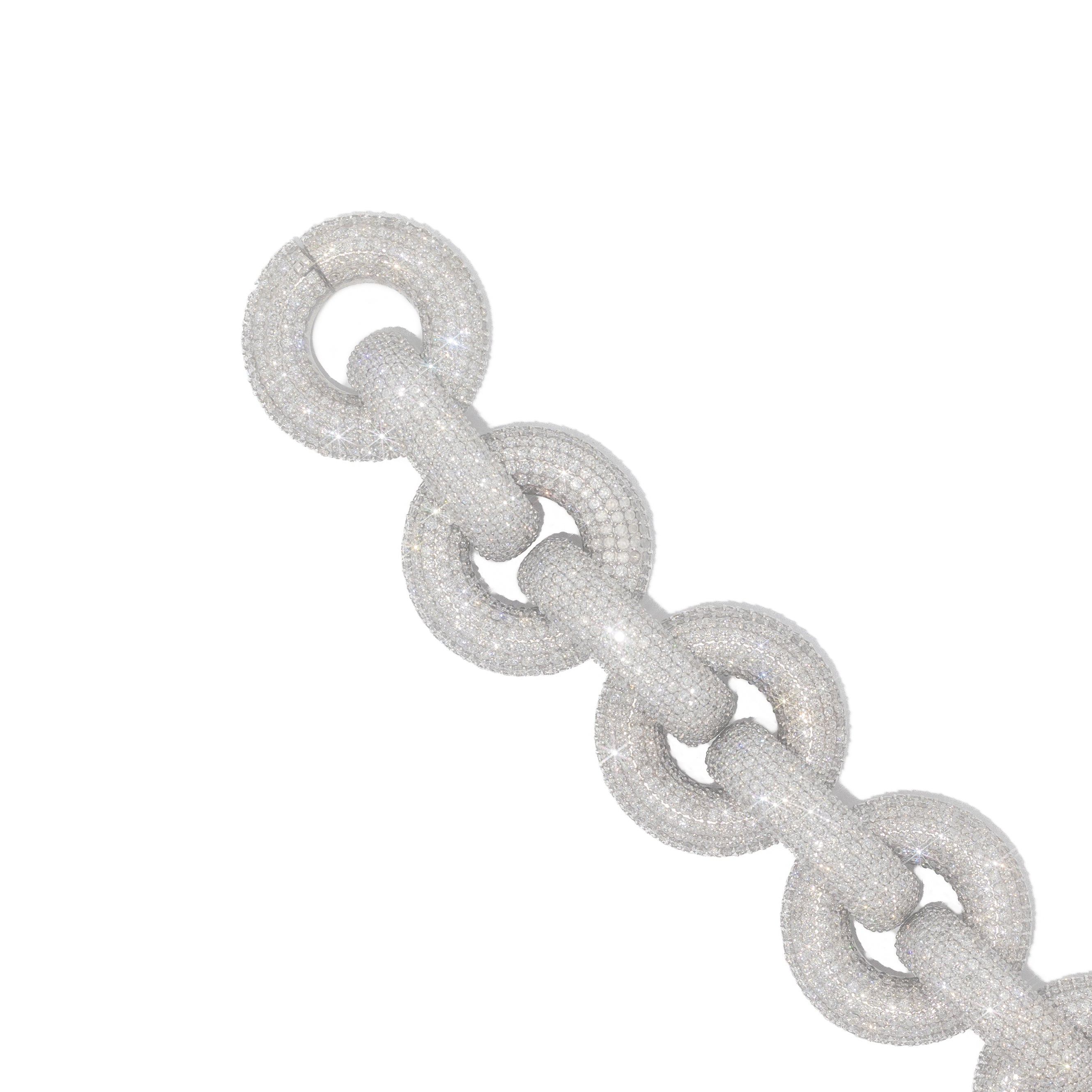 Iced Out Circle Link Bracelet