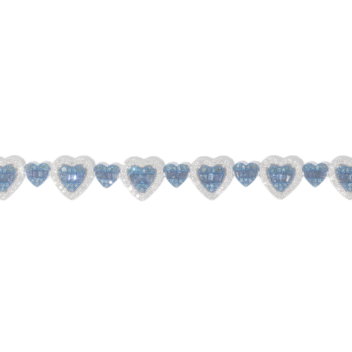Sapphire & Diamond Heart Bracelet