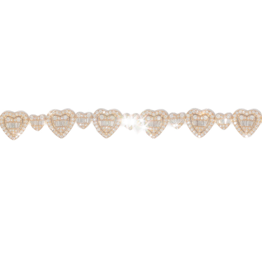 Heart Bracelet With Baguettes