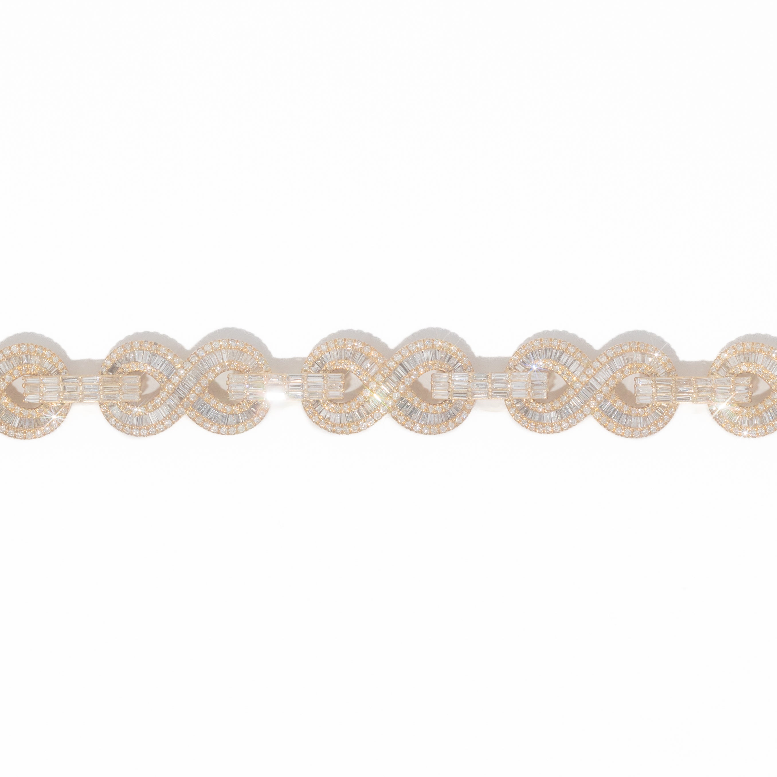 Infinity Bracelet With Baguettes