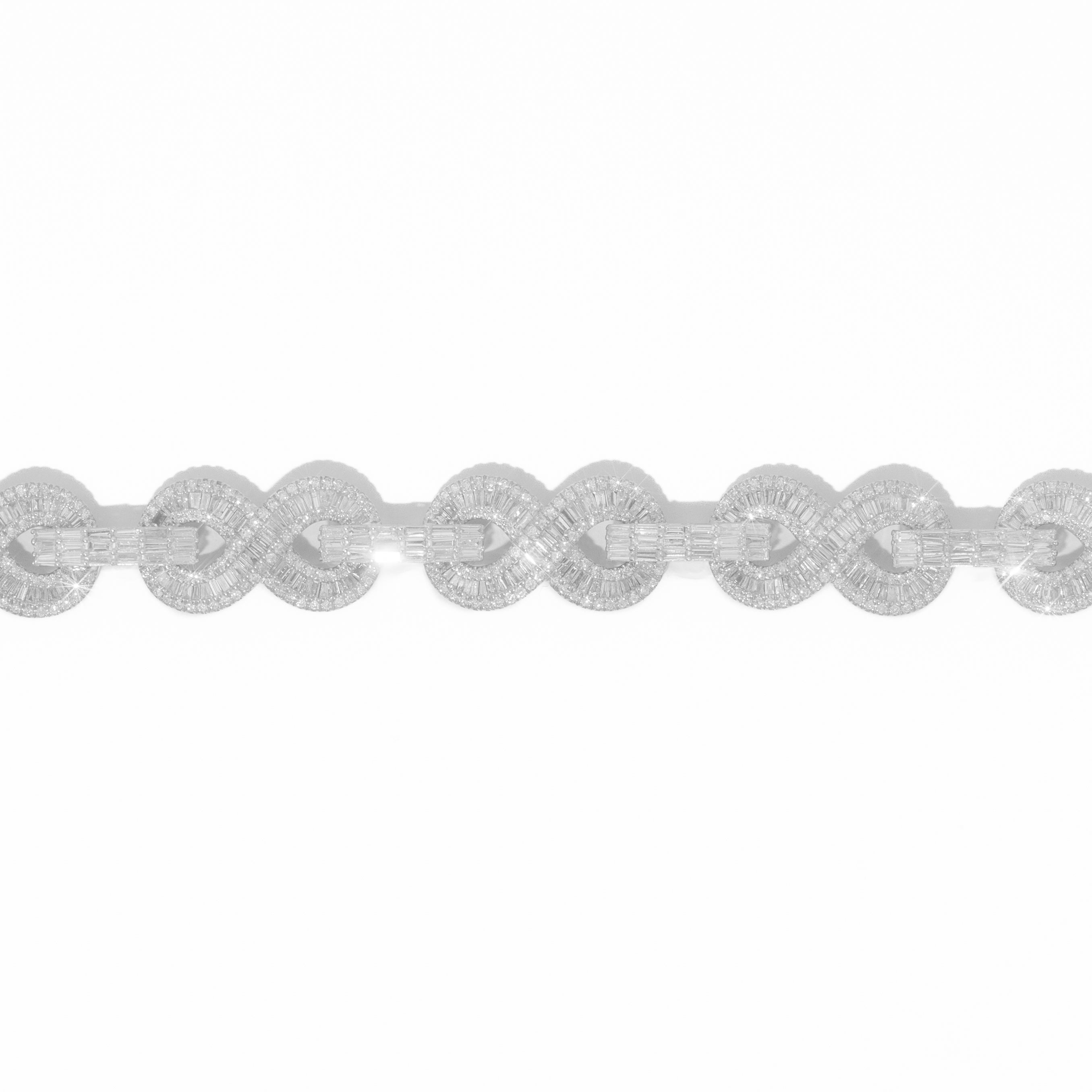 Infinity Link Bracelet With Baguettes